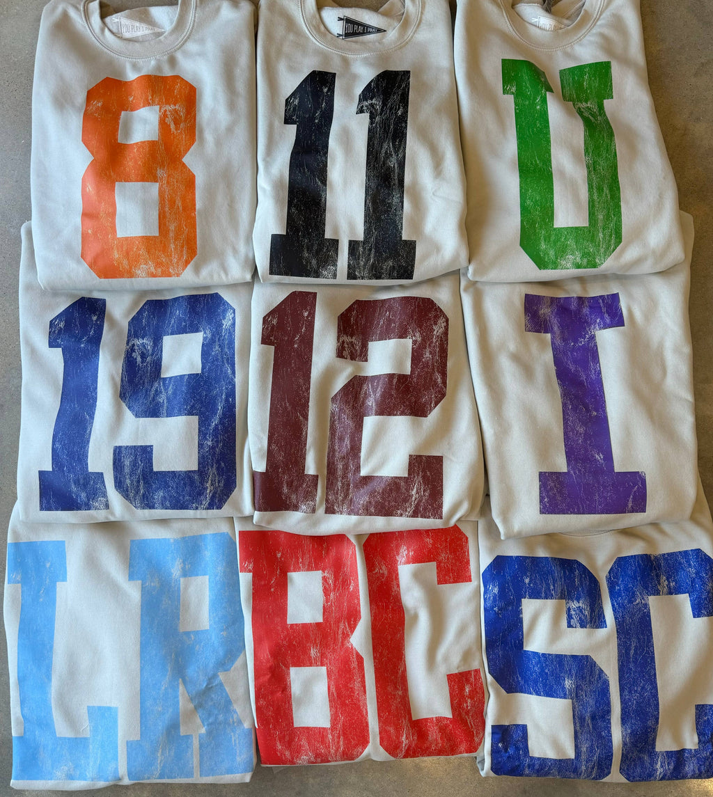 Custom #1 Fan | Gameday Sweatshirt | Graphic Tee: S