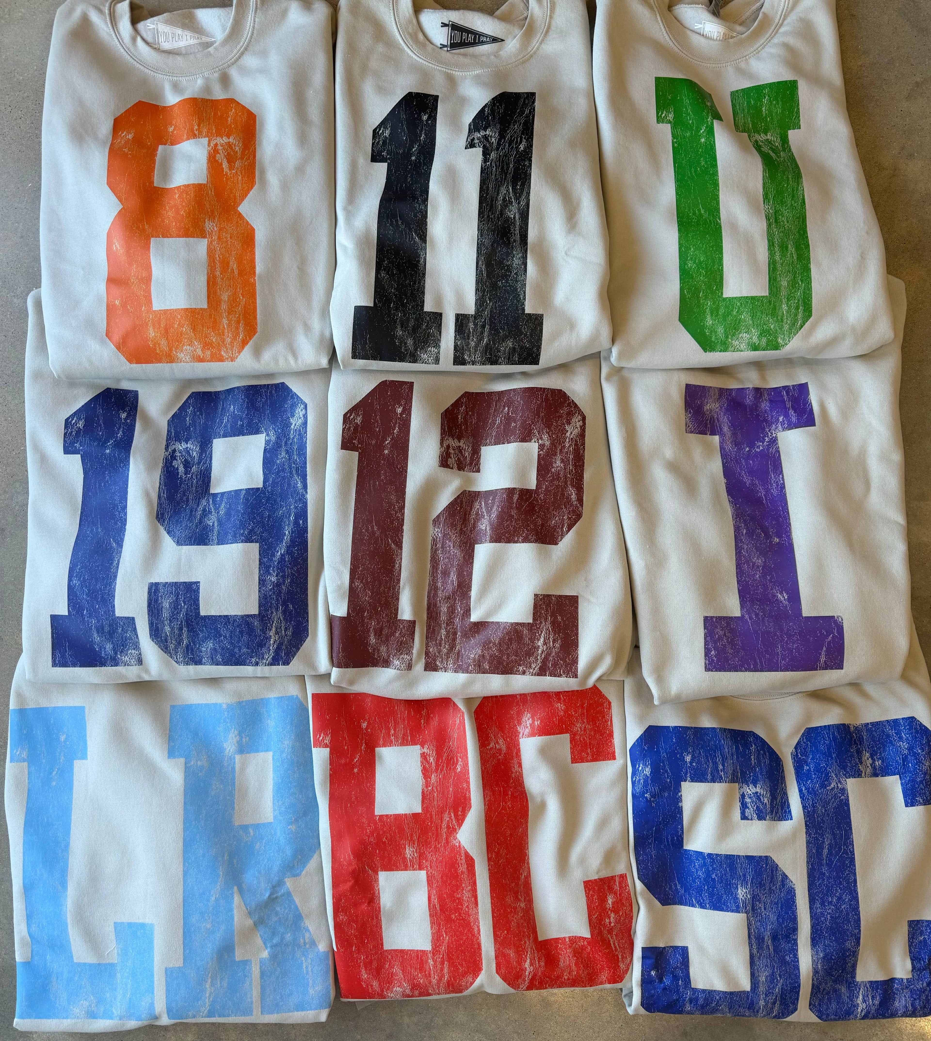 Custom #1 Fan | Gameday Sweatshirt | Graphic Tee: L