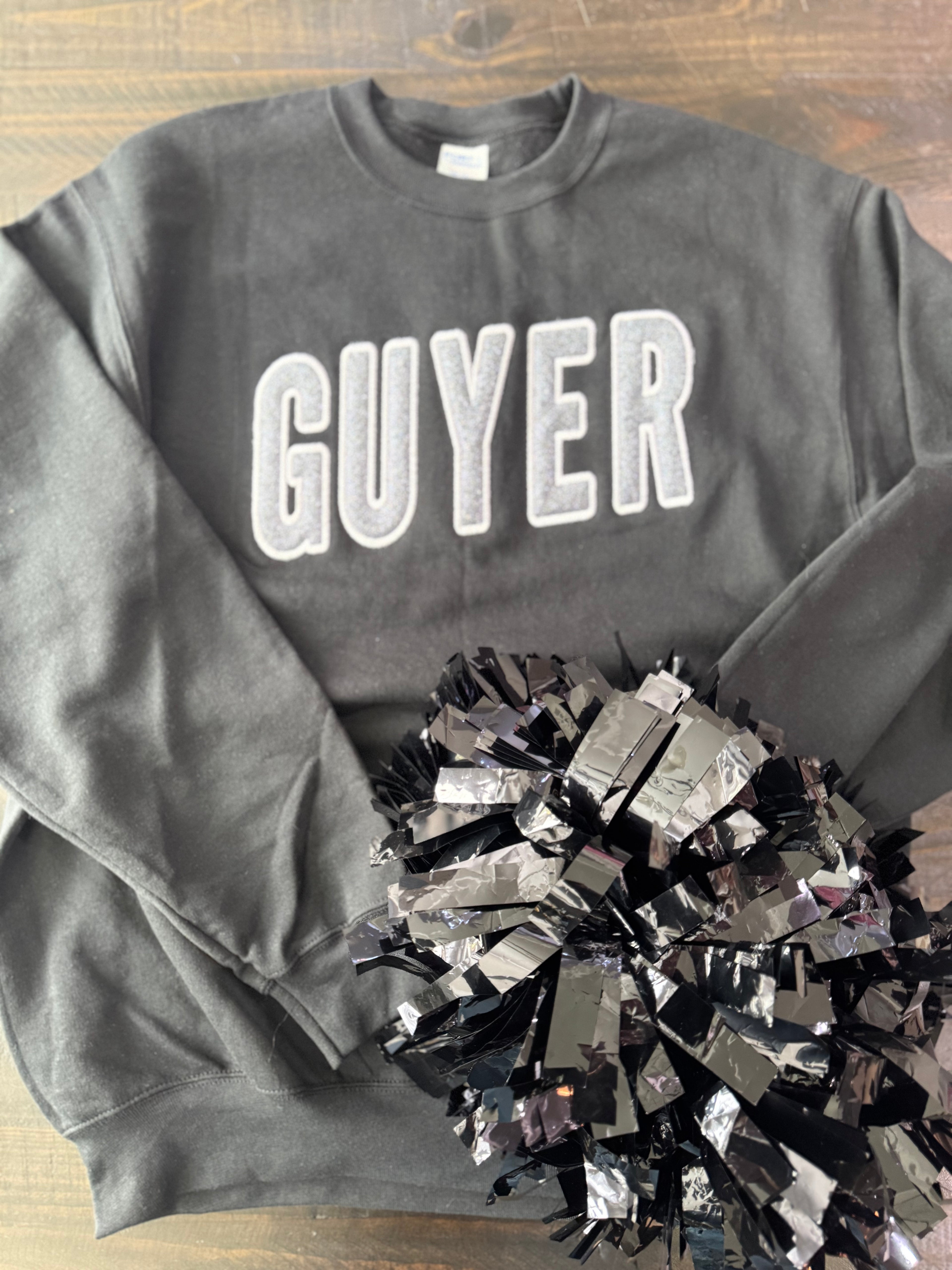 GUYER Glitter Embroidered Sweatshirt