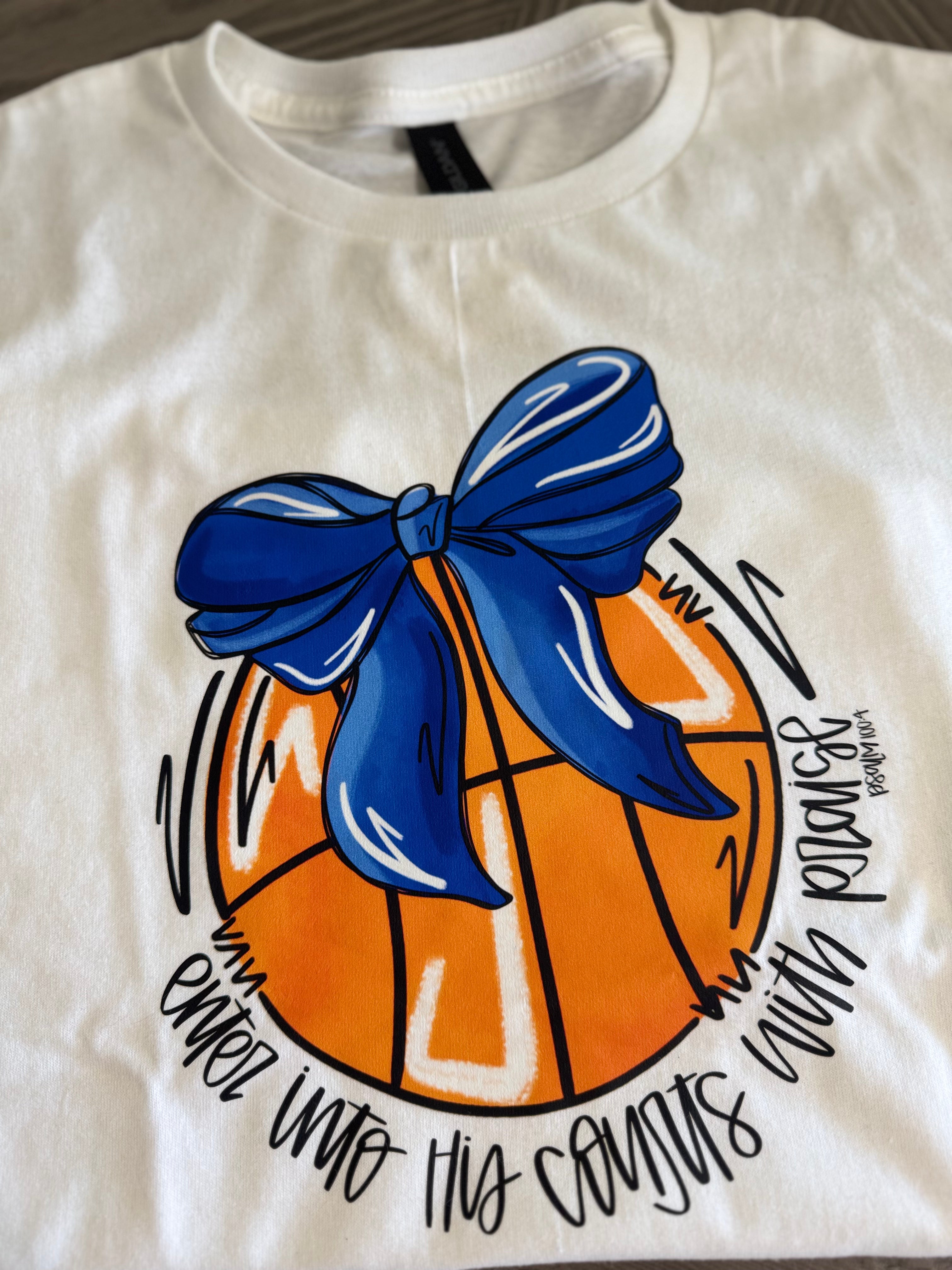 Enter His Courts Basketball Tee