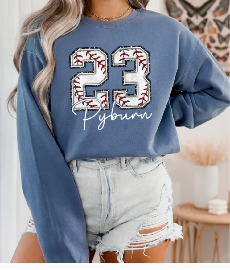 Baseball Number Sweatshirt